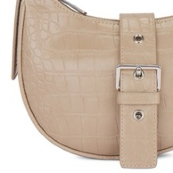 $115 REVOLVE Tan Croc-Embossed Shoulder Bag - Picture 6 of 6